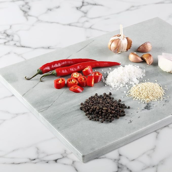 Koville Brazilian Natural Quartzite Cutting Board for Kitchen, 16x12inch Large Hand Crafted Stone Slab for Cheese, Charcuterie, Pastry Board - Wedding Gift, House Warming Gift