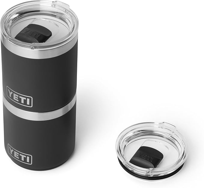 YETI Rambler 10 oz Ceramic Lined Lowball 2.0, Vacuum Insulated with MagSlider Lid, Black
