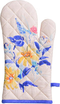 Maison d'Hermine Oven Gloves 100% Cotton Oven Mitt 7" x 13" with Loop Heat Resistant BBQ Cooking Gloves Baking Grilling Gifts for Mothers Day Spring/Summer (Pack of 1, Girassol)