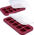 Souper Cubes 2 Tbsp. Silicone Freezer Molds - Perfect for Storing Garlic, Herbs, Ginger, Pesto, Tomato Paste, Lemon Juice, Purees and More - Cranberry – 2-Pack