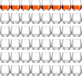 Zopeal 48 Pack Shot Glasses 3.25 oz Tequila Whiskey Tasting Glass Cups Small Liquor and Spirit Bar Shooter for Drinking Tasting Espresso Beer Juice