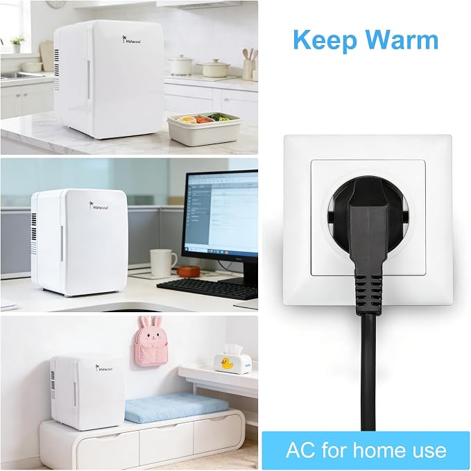 Mini Fridge, 4L/6 Can Portable Personal Refrigerator - Cooler and Warmer, Ideal for Car Use and for Skin Care, Cosmetics, Beverage, Food, Great for Bedroom, Office, Dorm