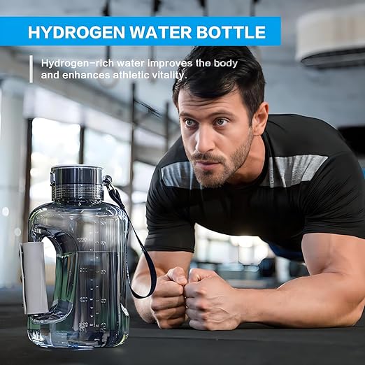 Hydrogen Water Bottle Generator 1.5L High-Capacity, USB Portable Hydrogen Water Machine, Hydrogen Water Ionizer Cup, Sports Water Bottle with SPE/PEM Technology (Green)