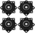 uxcell 3Pcs 6.5" Bar Stool Swivel Replacement, 360° Rotation Lazy Susan Turntable, Square Semi-Ball Bearing Seat Swivel Base Mount Plate for Recliner Chair or Table, Black (160x2.5mm)