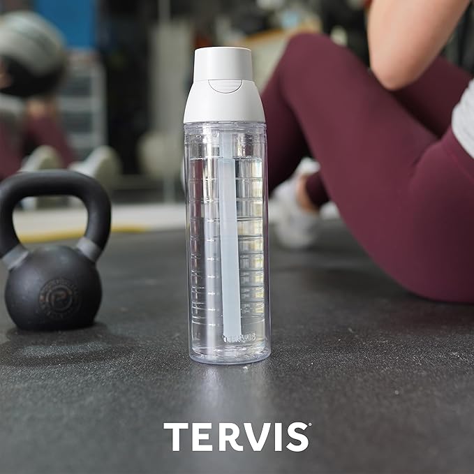 Tervis Inkreel - Apricot Petals Made in USA Double Walled Insulated Tumbler Travel Cup Keeps Drinks Cold & Hot, 24oz Venture Lite Water Bottle, Classic