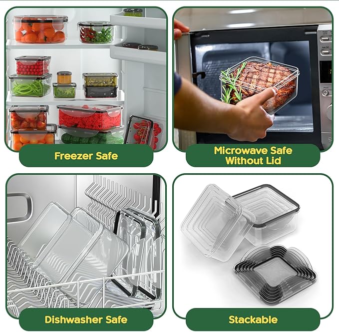 RockBerry 66 Pcs Food Storage Containers with Lids Airtight
