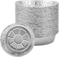 Non-Stick Round Disposable Air Fryer Aluminum Foil Liners 50PCS, Oil-Proof Aluminum Foil Tin Box Also for Steamer Basket Instant Pot Oven & Grill (6 Inch)