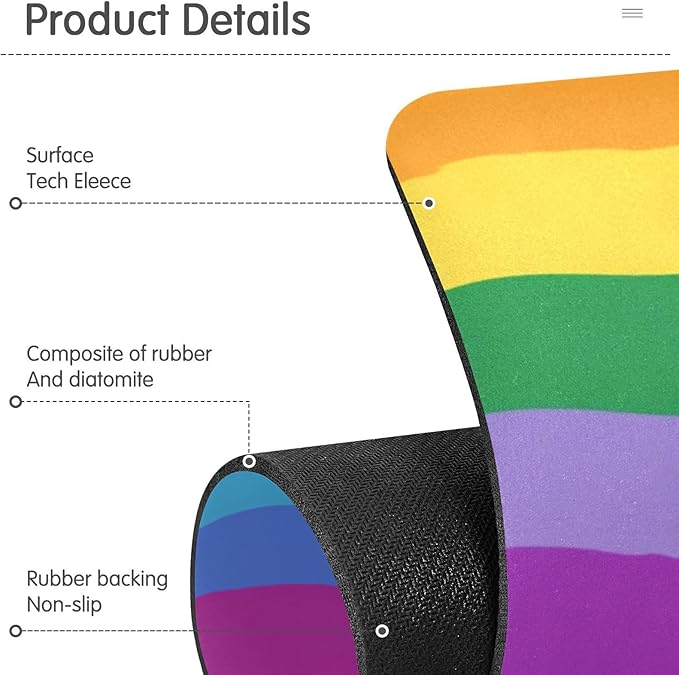 Kitchen Sink Splash Guard 2 PCS 14.7 Inch Sink Faucet Mat Splash Guard for Bathroom Countertop Water Absorbent Foldable Cuttable Soft Washable Vibrant Colorful Stripes