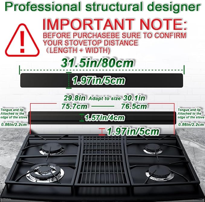 31.5" Slide-in Range Rear Filler Kit, Stove Gap Universal Trapezoidal filling strips, Cooktop Trim Kit Between Stove and Backsplash W10113901A for Whlrlpool & Most Brand (Black-31.5in)