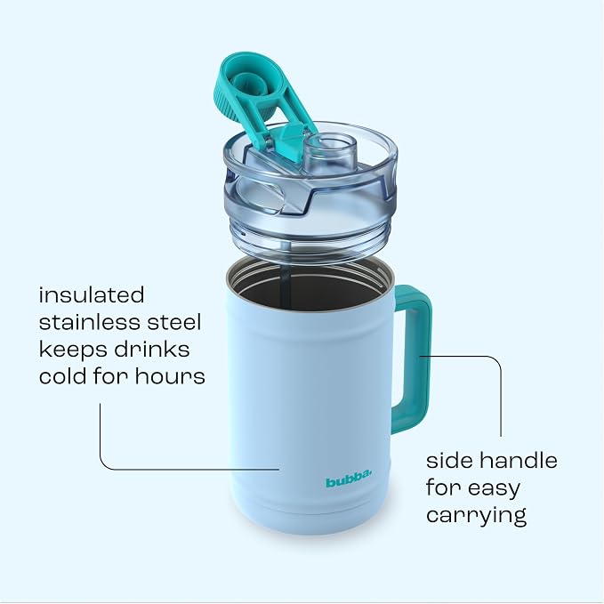 bubba 52 oz Insulated Stainless Steel Water Keg - Large Reusable Water Bottle Drinking Jug - Insulated Keg for Everyday Hydration, Lead-Free and BPA-Free, Daydreamin'