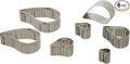 Ateco Fluted Edge Comma Cutters in Graduated Sizes, Stainless Steel, 7 Pc Set
