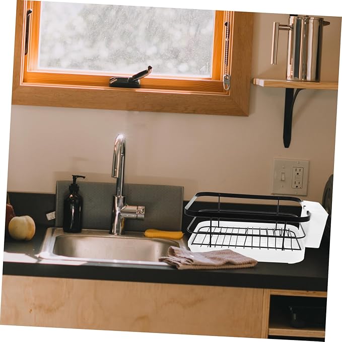 OUNONA Collapsible Dish Drying Rack Large Space-Saving Bowl Plate Rack Dish Drainer for Kitchen Counter