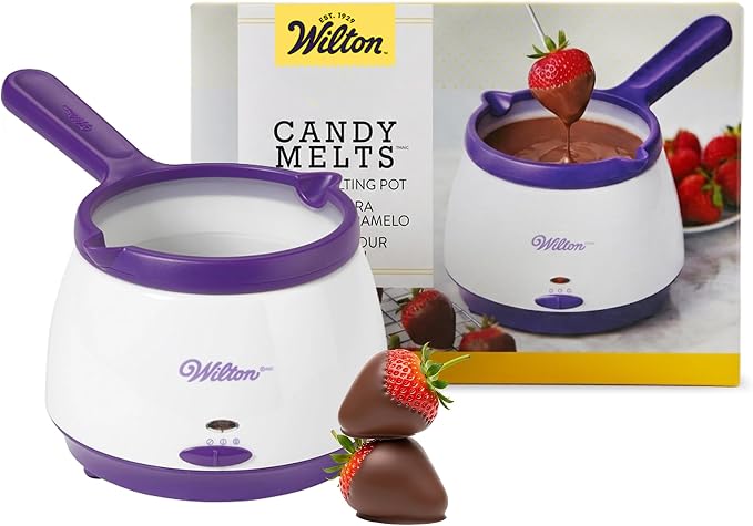Wilton Candy Melts Candy Melting Pot - Melt Station for Chocolate & Fondue - Features Dishwasher-Safe Insert & Easy-Pour Spout - Fits on a Tabletop - 2.5-Cup Capacity