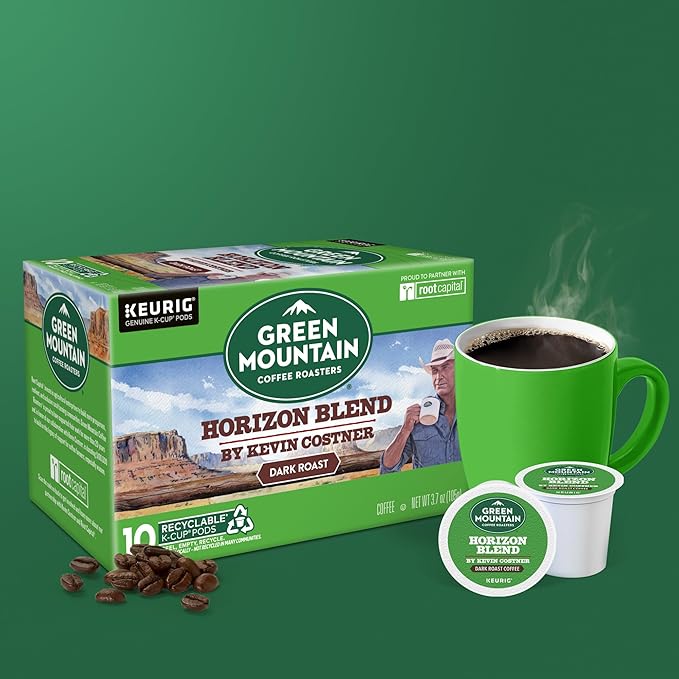 Green Mountain Coffee Roasters Horizon Blend Coffee by Kevin Costner, Single Serve Keurig K-Cup Pod, 60-Count Box