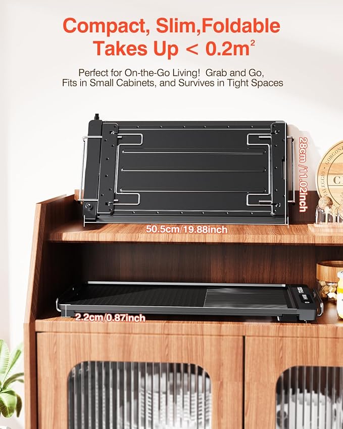 iTRUSOU Electric Griddle with Removable Touch Panel, IPX9 Waterproof, Dishwasher-Safe, 1300W Fast Heating in 10S, 18x10" Die-Cast Nonstick Plate, Foldable Design for Family Use (4–8 People)