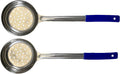 8 Ounce Slotted Stainless Steel Portion Control Ladle Spoon for Measuring and Serving; Commercial Grade Serving Scoops [Pack of 2]