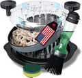 American brand 3-Layer Chicken Shredder w/Detachable Plate + Special Brush, Double Anti-Slip, BPA Free, Heat Resistant, Dishwasher Safe | Chicken Breast Shredding Tool Twist, Beef, Pork, Meat Grinder