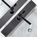 24 Inch Stone Faucet Mat for Kitchen Sink,Quick Dry Stone Mat Kitchen-Sink Water Splash Guard,Diatomite Protector with Super Absorbent&Leak Proof Circular for Kitchen Bathroom Counter(Dark Grey）