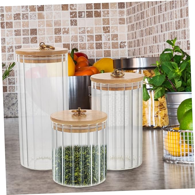 3pcs Small Jars Lids Bins Lids Sealed Storage Tubs for Meal Prep Containers Kitchen Storage
