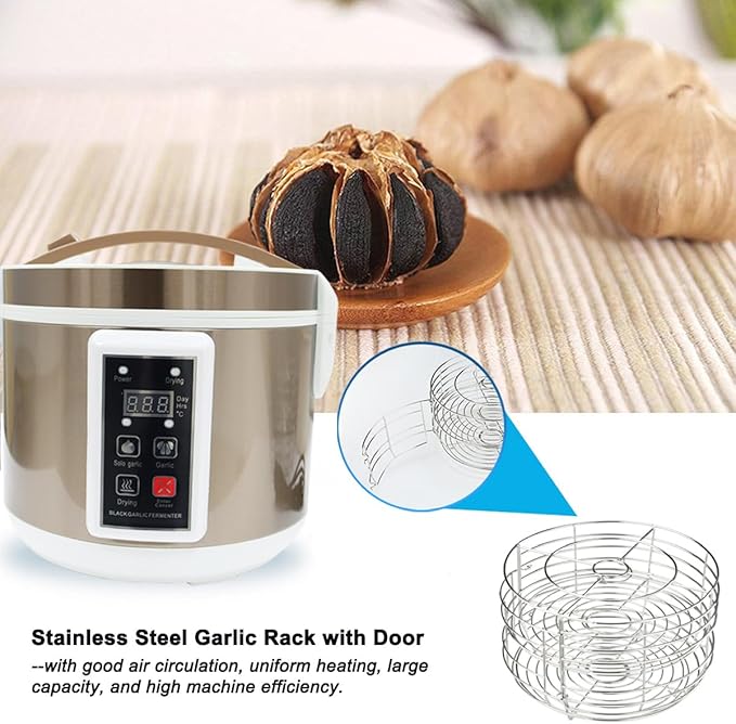 INTBUYING 110V 5L Garlic Fermenter - Automatic Black Garlic Maker - Intelligent Control