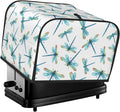 Blue Dragonflies Covers for Toasters 4 Slice,Cute Funny Bread Machine Cover with Handle,Washable Stain Resistant Kitchen Small Appliance Cover Dining Decor