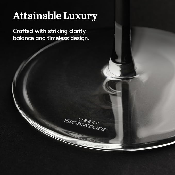 Libbey Signature Coupe Glasses Set of 4, Timeless Cocktail Glasses for Drinks and Desserts, Bar Glassware for All Occasions