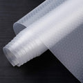 HooTown Shelf Liner Kitchen Cabinet Drawer Mats 23.6 Inch Wide x 19.6 Feet Long, Non Slip EVA Plastic Water Resistant Pad for Bathroom Drawers,Shoe Shelves, Under Sink, Clear