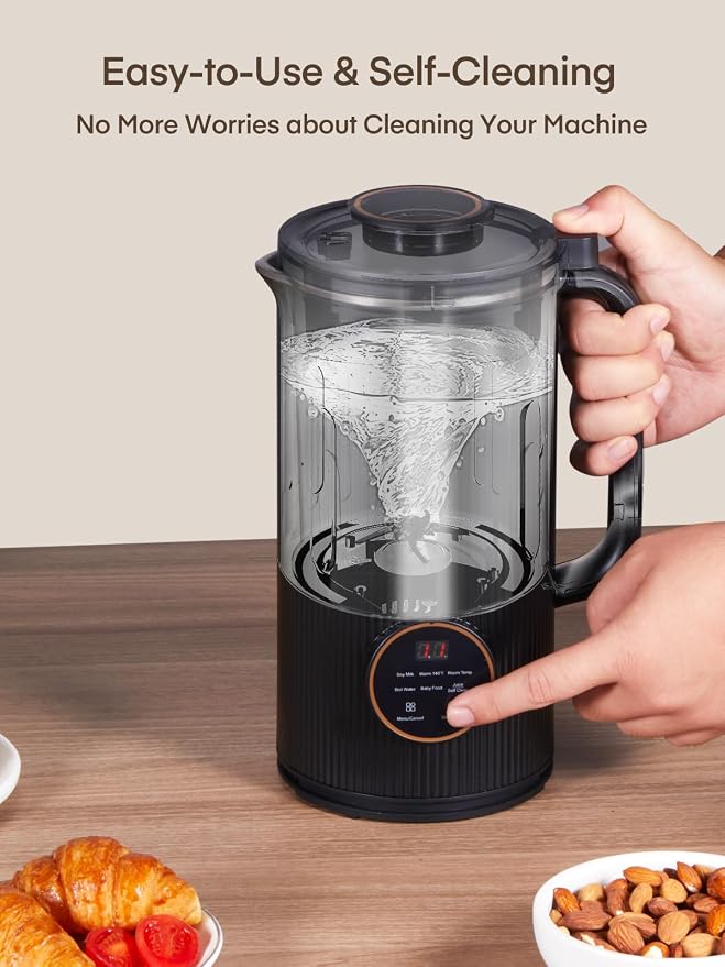 FOHERE 35oz Nut Milk Maker Machine - Automatic Plant-Based Milk Maker for Homemade Almond, Oat, Soy & Vegan Milk | 8-in-1 Dairy-Free Beverage Maker with 12H Smart Timer & Self-Cleaning