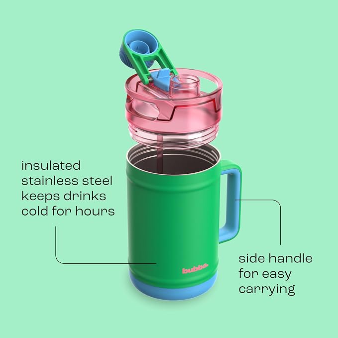 bubba 52 oz Insulated Stainless Steel Water Keg - Large Reusable Water Bottle Drinking Jug - Insulated Keg for Everyday Hydration, Lead-Free and BPA-Free, Fresh Serve