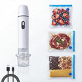 Vacuum Sealer + 15 Reusable Vacuum Bags Powerful Portable Vacuum Sealer for Food，White