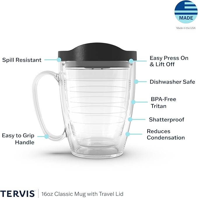 Tervis Peanuts - Ho Ho Ho Christmas Made in USA Double Walled Insulated Tumbler Travel Cup Keeps Drinks Cold & Hot, 16oz Mug, Classic