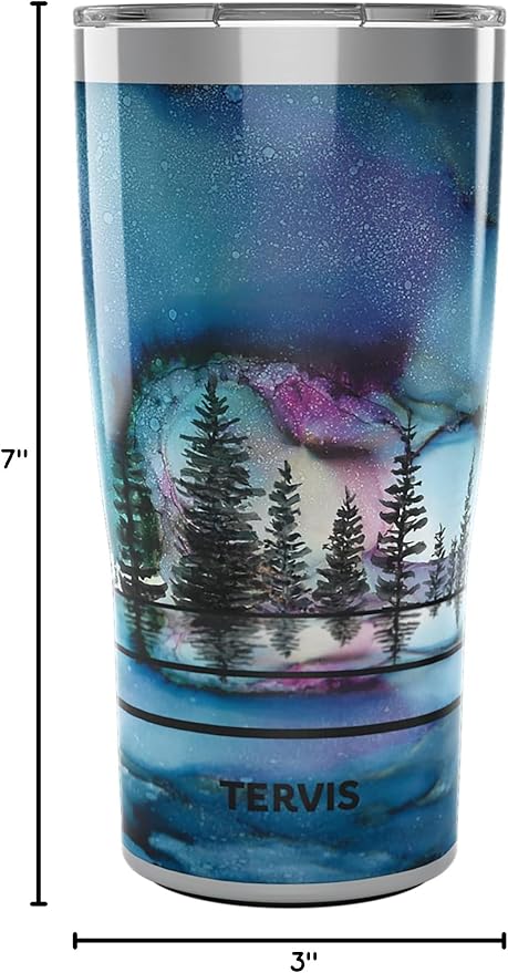 Tervis Traveler Inkreel The Heavens Triple Walled Insulated Tumbler Travel Cup Keeps Drinks Cold & Hot, 20oz, Stainless Steel