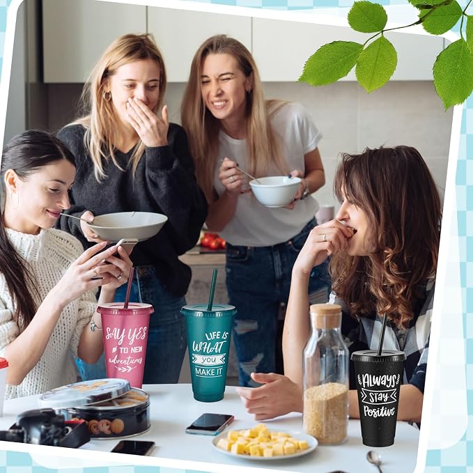 Uiifan 50 Pcs Inspirational Cups Bulk Appreciation Gifts for Employee Coworker Staff Team Thank You Gifts, Office Prizes for Adults Work Party Favors, Associates, Giveaways (Stylish Color)