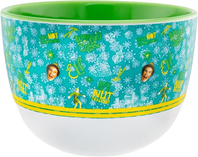 Silver Buffalo Elf Buddy Iconic Quotes Christmas Ceramic Soup Mug, 24 Ounces