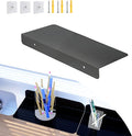 Metal Kitchen Refrigerator Gap Partition Countertop Gap Extension Board, Refrigerator Side Partition, Gap Covers Between Countertop And Walls, No Drill (Black, 11.8 * 5.9inch)