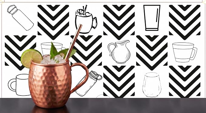 Copper Moscow Mule Mugs Set of 4 with Straws, Jigger & Coasters | Hammered Copper Cocktail Cups with Food-Safe Lacquer Coating (Interior & Exterior) | Lab Tested, 1-Year Warranty Gift Set