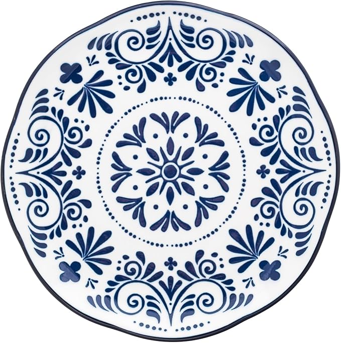 10 Strawberry Street Talavera Dinnerware, Set of 6 (8" Salad/Dessert Plate)