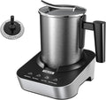 4-in-1 Electric Milk Frother and Steamer, 400ml(13.5oz) Stainless Steel Pitcher with Auto Shut-Off, Hot & Cold Foam Maker and Milk Warmer for Lattes, Cappuccinos, Macchiato, Dishwasher Safe
