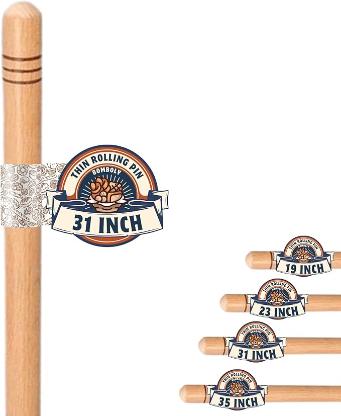 31 Inch (80 cm) Oklava Extra Long Rolling Pin for Baking, Mattarello Rolling Pin for Manti Ravioli Pasta Turkish Baklava dough Tortilla, Handmade Wooden