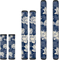6 PCS Washable Refrigerator Door Handle Covers Anti-Skid Protector for Fridge Oven Dishwasher Keep Off Fingerprints Liquid Oil Stain Food Spot, Lotus Flower
