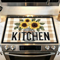 Stove Top Cover 28.35 x 20.47 Inch Sunflower Jar Kitchen Design Decorative Kitchen Stove Cover Countertop Protector with Rustic Floral Artwork for Farmhouse Home Décor and Cozy Cooking Space Styling