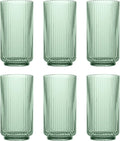 TarHong Mesa Premium Plastic Drinkware Jumbo Beverage, 22 Ounce, Sage Green, Set of 6
