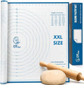 XXL Silicone Pastry Mat – Non-Slip, Easy-Clean Rolling Mat for Dough, Cookies, Pie, Bread, Pizza & Fondant – Extra Large 23.5” x 31.5” Baking Mats Board with Printed Measurements & Conversion Chart