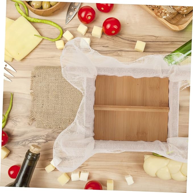 ABOOFAN Wooden Cheese Press Mould Kit DIY Tofu Maker with Lid Adjustable Cheese Press Tool Tofu Kitchen Essential for Cooking Enthusiasts
