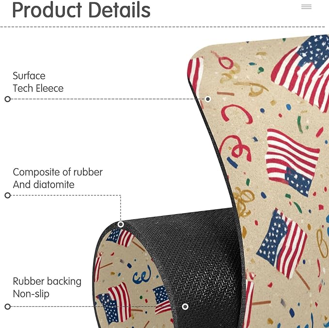 Kitchen Sink Splash Guard 1 PC 30 Inch Sink Faucet Mat Splash Guard for Bathroom Countertop Water Absorbent Foldable Cuttable Soft Washable Brown Patriotic American Flags