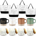 LemonRoad 12 Pcs Inspirational Christian Gift for Women Bulk Included 12oz Ceramics Bible Coffee Mug Large Tote Bag Religious Candle Gift for Mom Godmother Wife Church Teacher Nurse Graduation