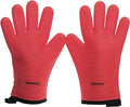 Kitchen perfection XL Silicone Smoker Oven Gloves-Extreme Heat Resistant BBQ Gloves-Handle Hot Food Right on Your Grill Fryer&Pit|Waterproof Grilling Cooking Baking Mitts|Superior Value Set+3 Bonuses