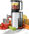 FORLIM Juicer Machine, 250W Motor with 136mm Wide Mouth, Slow Masticating Cold Press for Maximum Juice, Easy to Assemble & Clean Removable Parts, Home Kitchen Appliance, Polished Silver