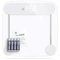 Greater Goods AccuCheck Digital Scale for Body Weight - Accurate Digital Bathroom Scale with High-Precision Sensors, Large Easy-to-Read Backlit Display, 400 lb Capacity, Auto Step-On (Clear)