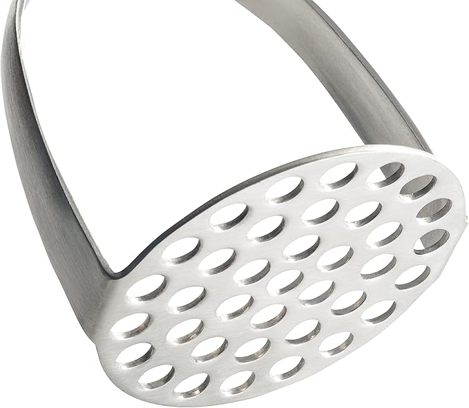 Millvado Potato Masher Stainless Steel, Best Mashed Potatoes Masher Kitchen Tool, Potato Smasher For Potatoe, Avocado, Sweet Potato, Beans, Large Heavy Duty Metal Mashing Utensil, 12.5 Inch